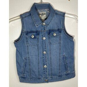 OshKosh Bgosh Girls Light Blue Denim Vest Size 14